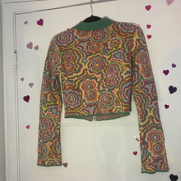 The ragged priest flower hippie cropped zip up - Picture 3 of 10